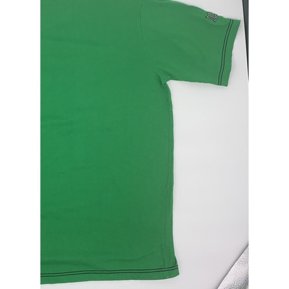 Men's COOGI Short Sleeve V-Neck Shirt Heritage Embroidered Green 4X - Picture 11 of 12